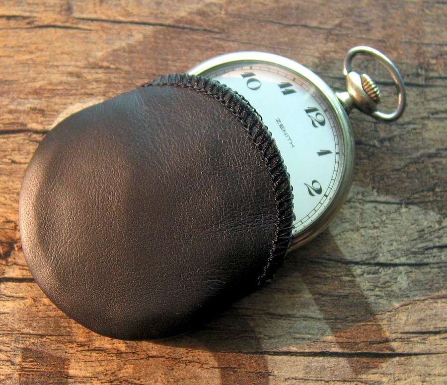 Pocket Watch Leather Pouches by Jurgens Germany FS WatchUSeek